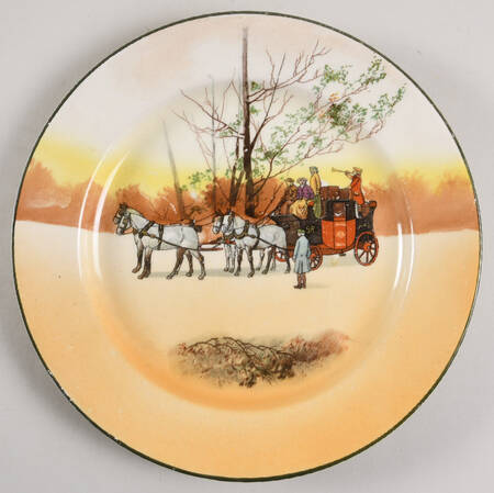 Coaching Days (Smooth, Earthenware) Dinner Plate