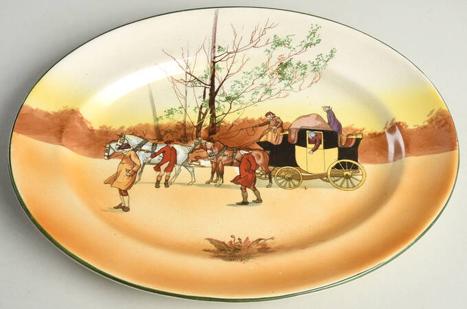 Coaching Days (Smooth, Earthenware) 11" Oval Serving Platter