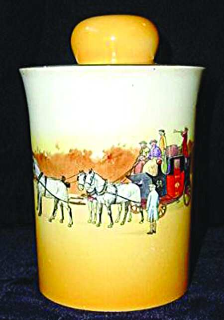 Coaching Days (Smooth, Earthenware) Tobacco Jar & Lid