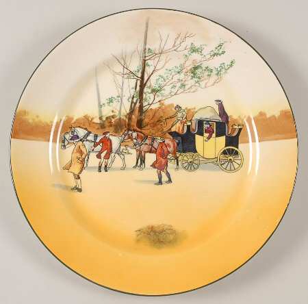 Coaching Days (Smooth, Earthenware) Dinner Plate