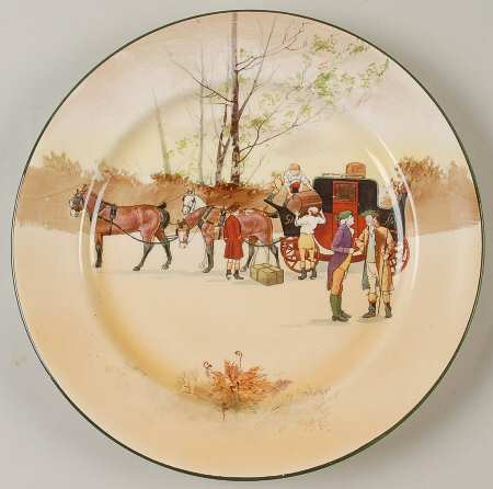 Coaching Days (Smooth, Earthenware) Dinner Plate