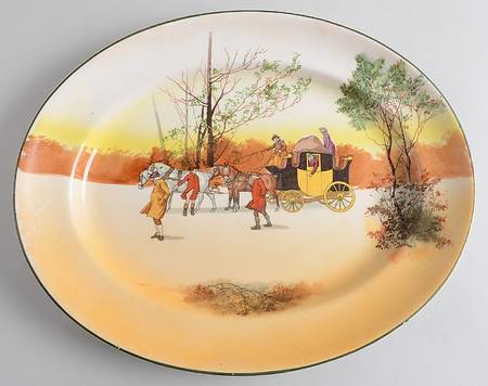 Coaching Days (Smooth, Earthenware) 13" Oval Serving Platter