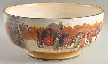 Coaching Days (Smooth, Earthenware) Large Fruit Bowl