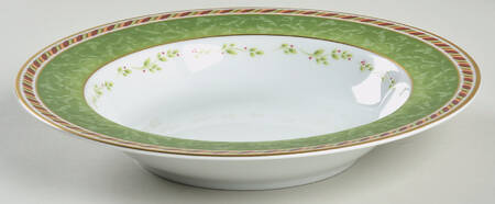 Seasons of Colour Green Large Rim Soup Bowl