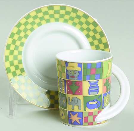 Cafe Galleria Espresso Cup and Saucer Set
