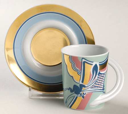Cafe Galleria Espresso Cup and Saucer Set
