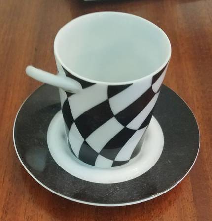 Cafe Galleria Espresso Cup and Saucer Set