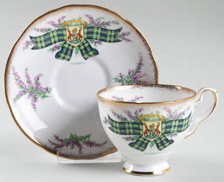 Tartan Series Footed Cup & Saucer Set