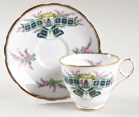 Tartan Series Footed Cup & Saucer Set