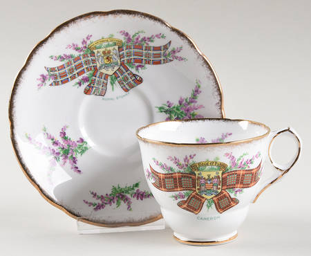 Tartan Series Footed Cup & Saucer Set