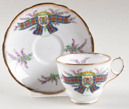 Tartan Series Footed Cup & Saucer Set