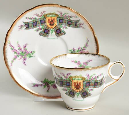 Tartan Series Footed Cup & Saucer Set