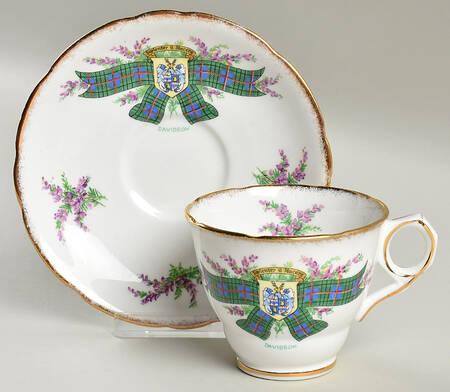 Tartan Series Footed Cup & Saucer Set
