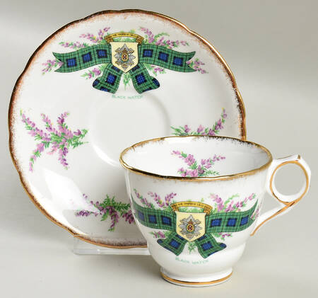 Tartan Series Footed Cup & Saucer Set