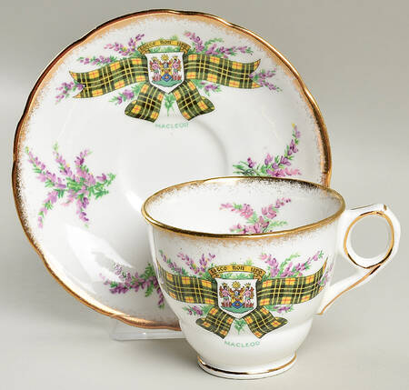 Tartan Series Footed Cup & Saucer Set