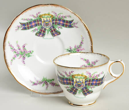 Tartan Series Footed Cup & Saucer Set