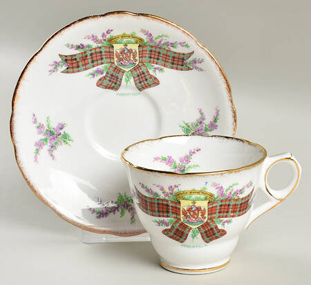 Tartan Series Footed Cup & Saucer Set