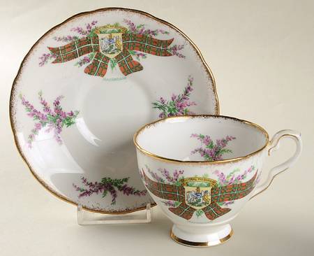 Tartan Series Footed Cup & Saucer Set