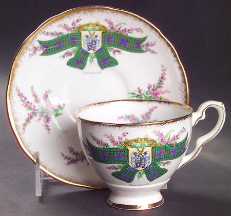 Tartan Series Footed Cup & Saucer Set