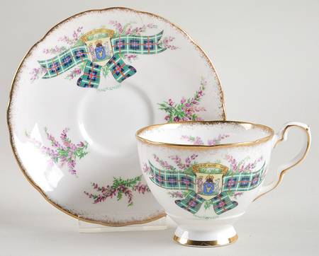 Tartan Series Footed Cup & Saucer Set
