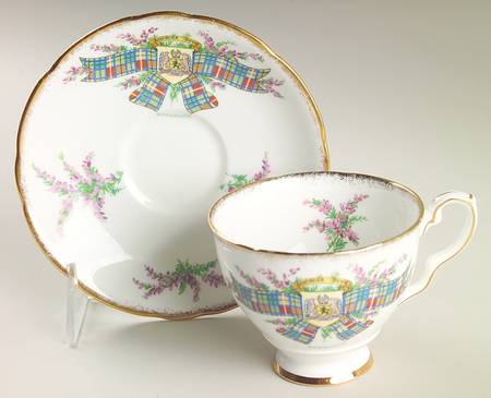 Tartan Series Footed Cup & Saucer Set
