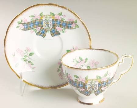 Tartan Series Footed Cup & Saucer Set