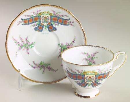 Tartan Series Footed Cup & Saucer Set