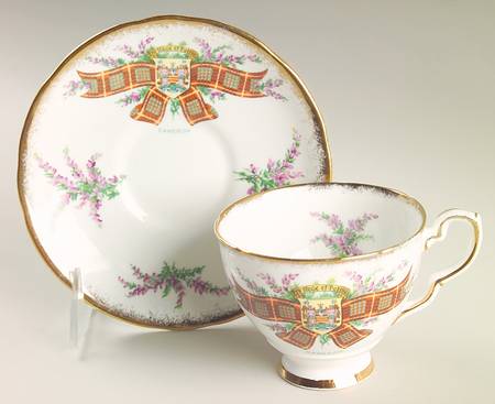 Tartan Series Footed Cup & Saucer Set