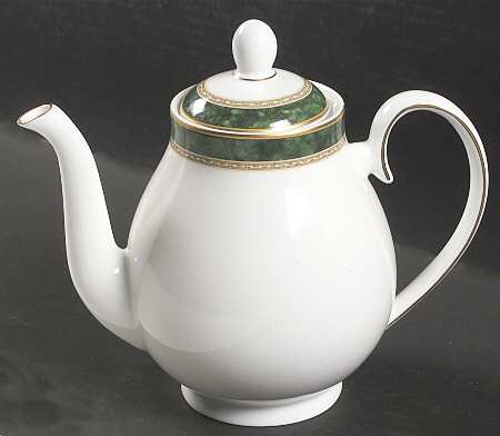 Green Marble Teapot & Lid