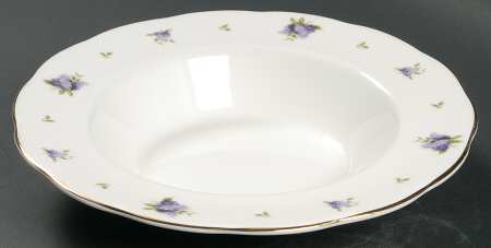 Lilac Lane (Gold Trim) Large Rim Soup Bowl