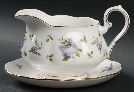 Lilac Lane (Gold Trim) Gravy Boat & Underplate