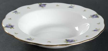 Lilac Lane (Gold Trim) Rim Soup Bowl