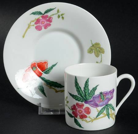 Mioraflor (Menton) Flat Demitasse Cup & Saucer Set