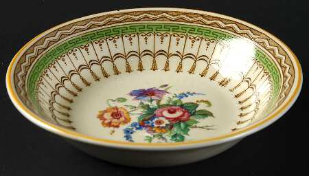 Venetian Green (Floral Center Design) Fruit/Dessert (Sauce) Bowl
