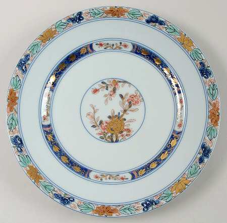 Koutani (Celadon Backgorund) Dessert Luncheon Plate by Raynaud