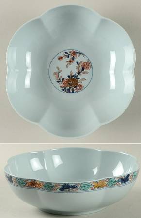 Koutani (Celadon Backgorund) Large Melon Bowl