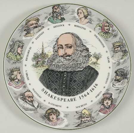 Shakespeare's Portrait Coupe Dinner Plate