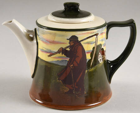 Farmworkers Silhouette Small Teapot & Lid