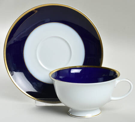 Regency Cobalt Footed Cup & Saucer Set