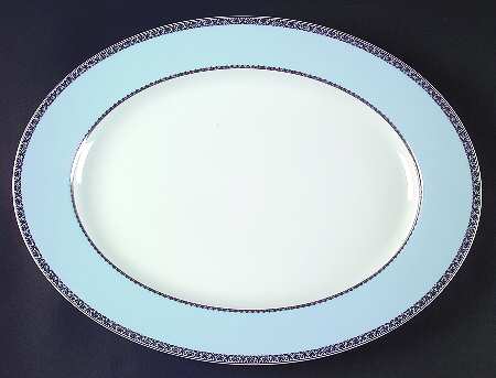 Princess Blue 15" Oval Serving Platter