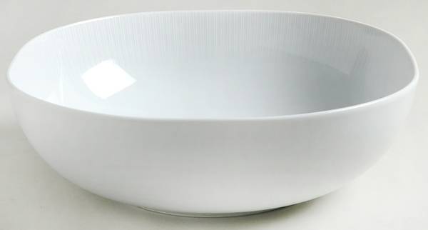 Moon White On White 9" Square Vegetable Bowl