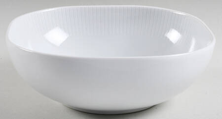 Moon White On White 8" Square Vegetable Bowl