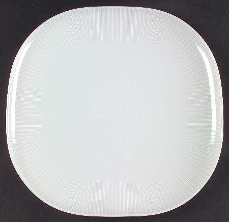 Moon White On White 12" Square Serving Platter