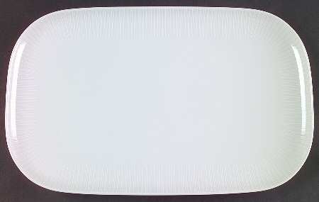 Moon White On White 15" Rectangular Serving Platter