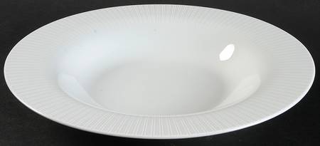 Moon White On White Large Rim Soup Bowl