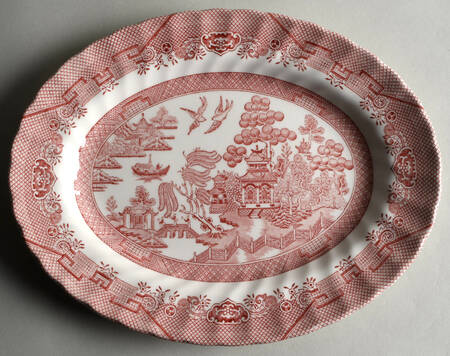Willow Rosa 12" Oval Serving Platter