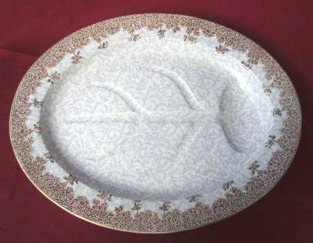 W2297 (Brown) 20" Oval Platter with Well