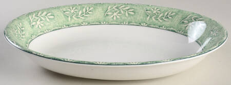 Linen Leaf 10" Oval Vegetable Bowl