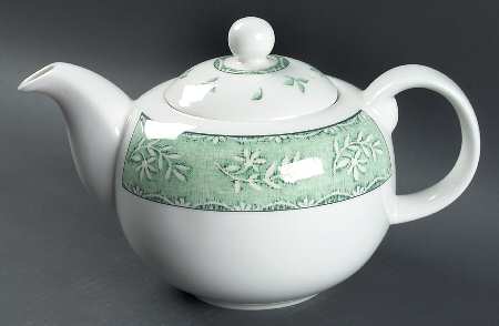 Linen Leaf Teapot & Lid