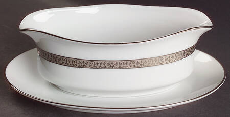 Platinum Buffet Gravy Boat & Underplate